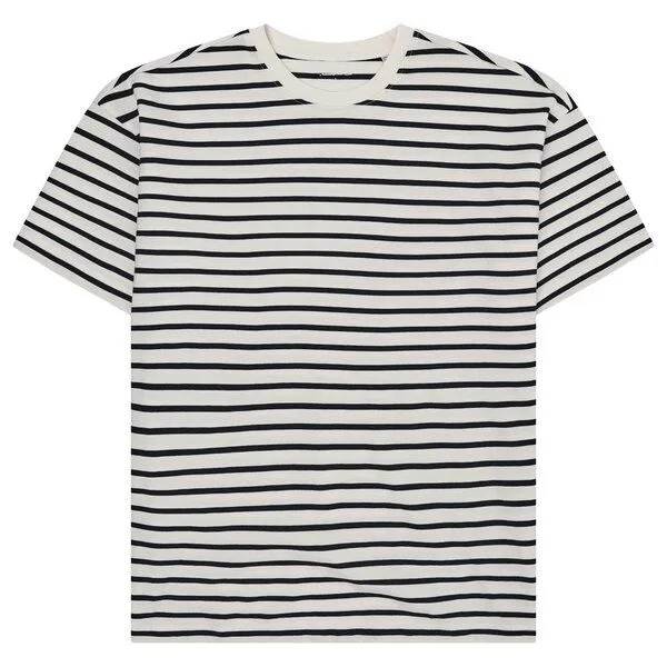 KnowledgeCotton Apparel KnowledgeCotton Apparel T-Shirt Loose Stripes, Navy, – Produktbild 1 von 3