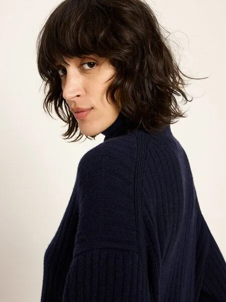 LANIUS LANIUS Rippenpullover, Midnight, – Produktbild 4 von 4
