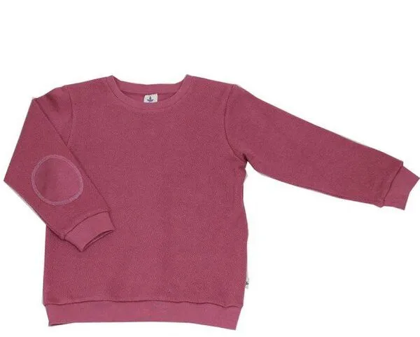 Leela Cotton Leela Cotton Baby und Kinder Piqué Sweatshirt reine Bio-Baumwolle, Altrosa, – Produktbild 1 von 4