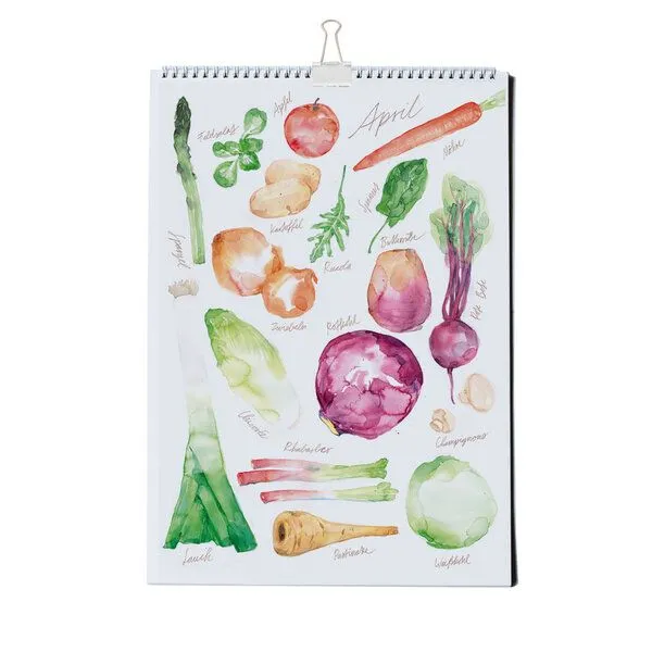 roots of compassion roots of compassion Saisonkalender von Pia Kraftfutter - 100 % Öko - saisonal, Obst, Gemüse, bio, Geschenk – Produktbild 2 von 4