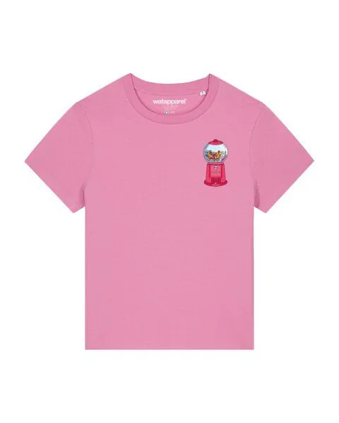 watapparel watapparel T-Shirt Frauen Kaugummiautomat, Bubble pink, – Produktbild 1 von 3