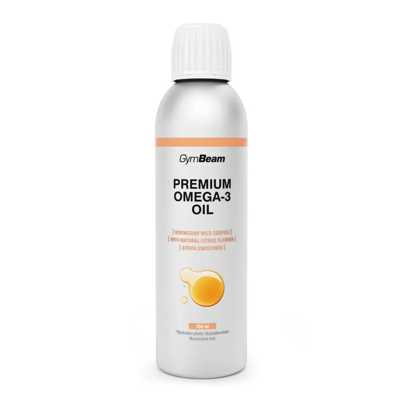 GymBeam GymBeam Premium Omega 3 flüssiges Fischöl mit Zitrusgeschmack 250 ml Zitrusfrucht – Produktbild 1 von 1