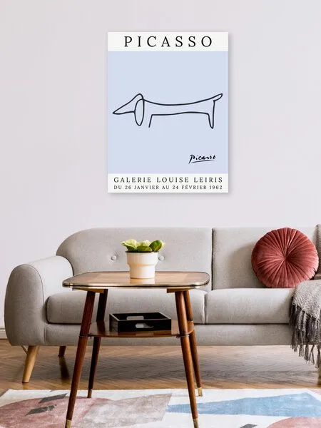 Photocircle Photocircle Poster / Leinwandbild - Picasso Hund – blau – Produktbild 2 von 4