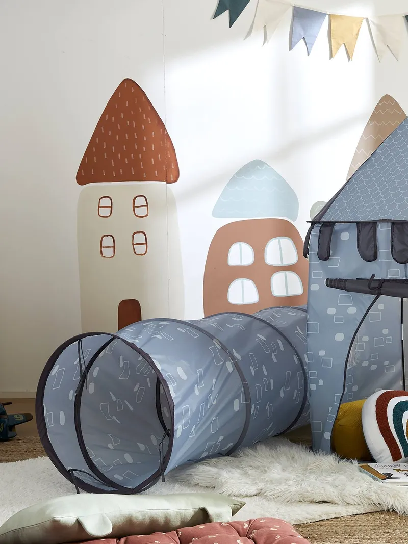 Vertbaudet Kinder Spieltunnel, Blau, – Produktbild 2 von 4