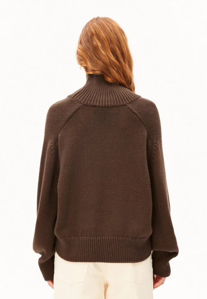 ARMEDANGELS ARMEDANGELS Strickpullover WINTER Strickpullover aus 100% Bio-Baumwolle Loose Fit, Braun, – Produktbild 4 von 5