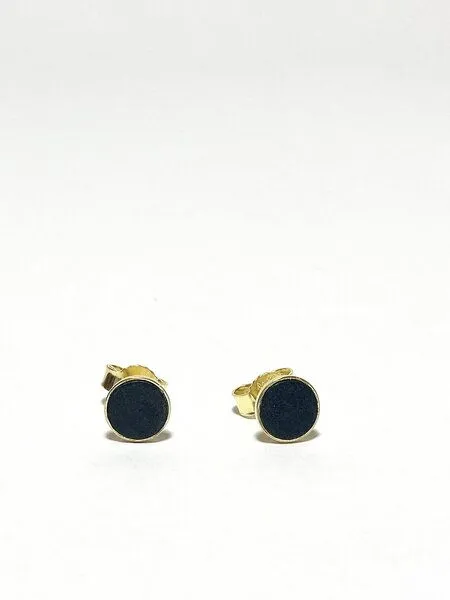 monday market monday market Ohrstecker Rebekka, Gold-schwarz, – Produktbild 2 von 4