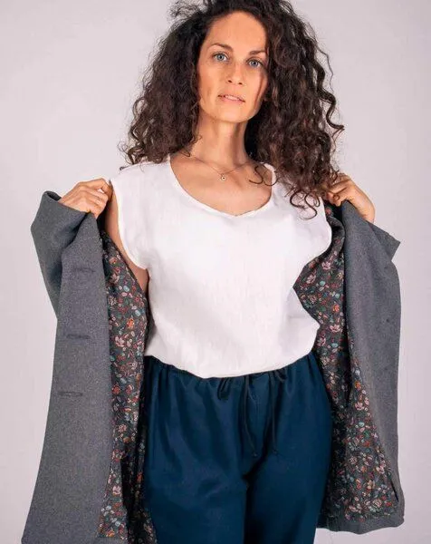 Aatise Aatise Damen-Oversize Mantel Zaneta aus upgecycelter Kammwolle, Grau, – Produktbild 4 von 4