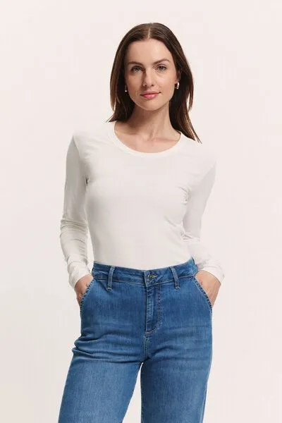 Tranquillo Tranquillo Jerseyshirt Tildaa aus Bio-Baumwolle, White, – Produktbild 3 von 6