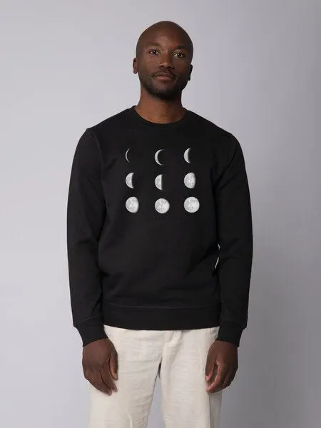 watapparel watapparel Sweatshirt Unisex Moonphases, Black, – Produktbild 2 von 3