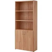 TPT Regalschrank "buxing solid" mit 2 kurzen Türen B 80 x T 33 x H 185,5 cm, gl. Front, Buche – Produktbild 1 von 1