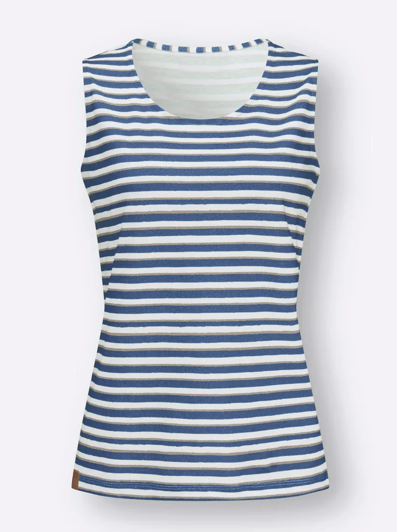 Witt Ringelshirt jeansblau-weiß-geringelt, Jeansblau-weiß-geringelt, – Produktbild 1 von 2