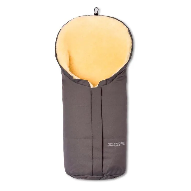 Hofbrucker Hofbrucker Fußsack Kinderwagen Lammfell Eskimo Maße 80 x 35 x 10 cm, Grau, – Produktbild 3 von 4