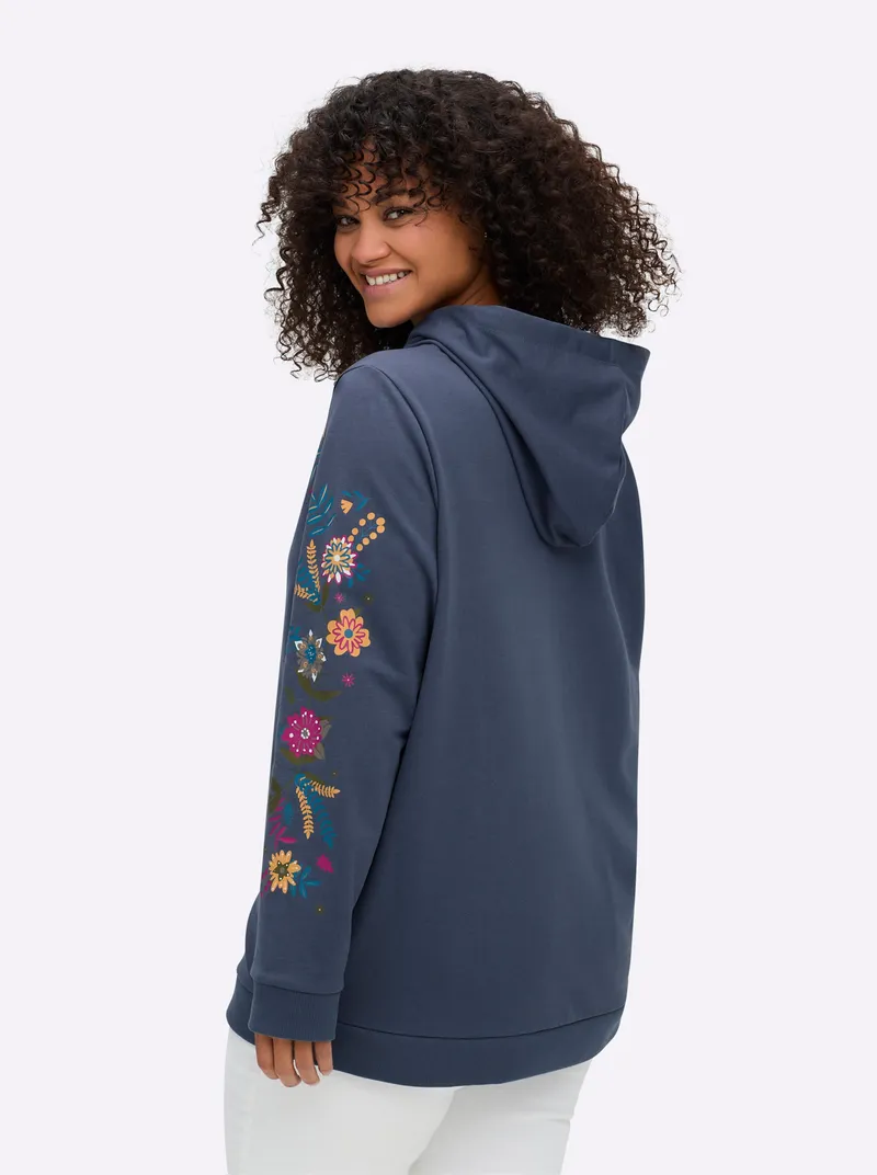 sheego Sweatshirt rauchblau, Rauchblau, – Produktbild 2 von 2