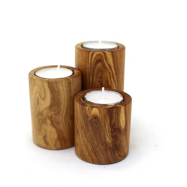 Mitienda Shop Mitienda Shop Teelichthalter Set aus Holz – Produktbild 2 von 3