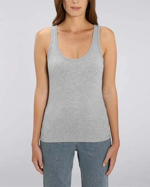 YTWOO YTWOO Damen Top aus Bio Baumwolle, nachhaltig & fair, viele Farben meliert, Grau, – Produktbild 1 von 4