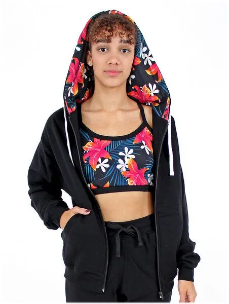 BAGHI BAGHI Sweat Jacke schwarz GOTS – Produktbild 1 von 2