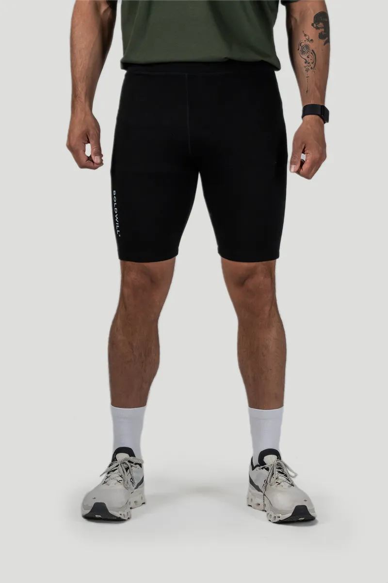 Boldwill Boldwill Herren vegan Shorts Half Tight Schwarz, Schwarz, – Produktbild 1 von 1