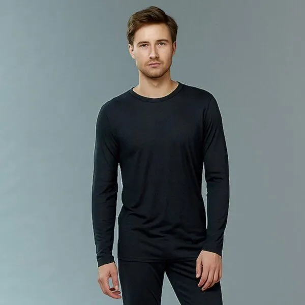 Kokon Zwo Kokon Zwo Männer Shirt 100% Seide (peacesilk), Schwarz, – Produktbild 1 von 3