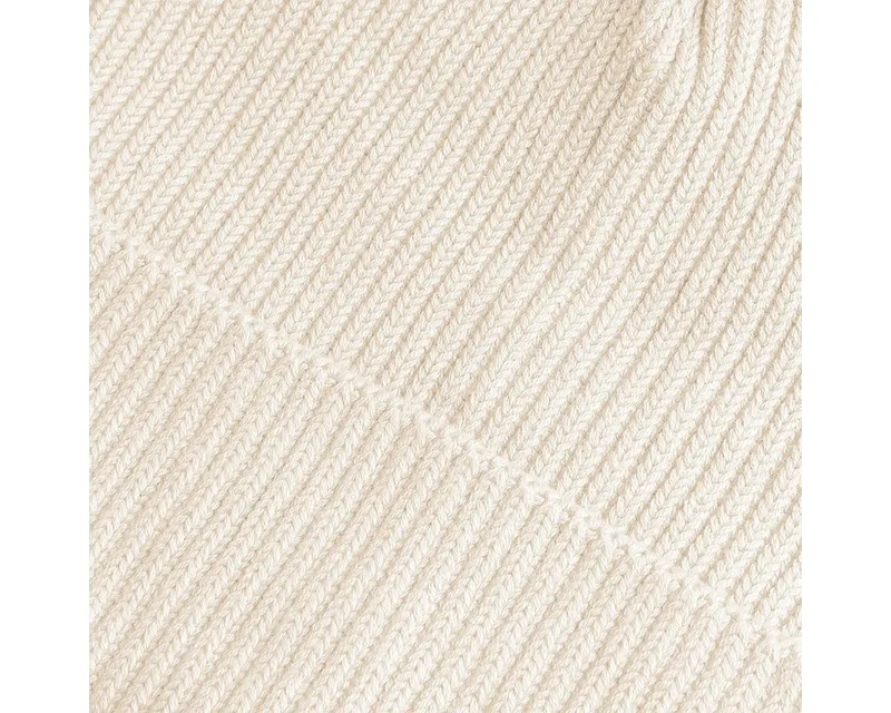 Spreadshirt Beanie Dackel Stickerei Fisherman Beanie Bio Mütze (1-St), Beige, – Produktbild 4 von 5