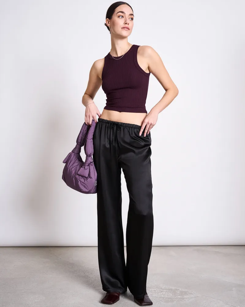JAN N JUNE JAN 'N JUNE Damen vegan Tank Top Rib Porto Cherry Lacquer, Rot, – Produktbild 1 von 2