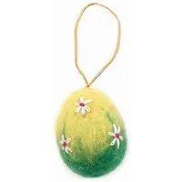 El Puente El Puente Deko-Anhänger "Osterei mit Blüten" | Fair Trade & Handmade aus Nepal, Rosa, – Produktbild 1 von 1