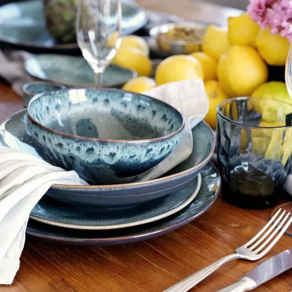 Izanami Tableware Izanami Tableware Dinner Set für Zwei, 8 tlg - Krumme Lanke, Blau, – Produktbild 1 von 3