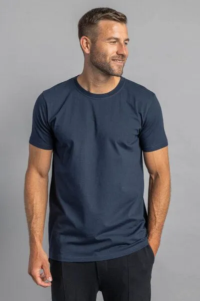 DIRTS dirts Premium Blank T-Shirt SLIM, Navy, – Produktbild 3 von 4