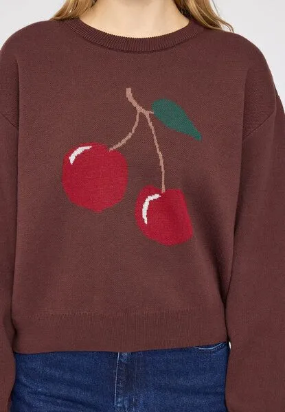 Mazine Mazine Baumwollstrickpullover Cherry, Red, – Produktbild 4 von 4