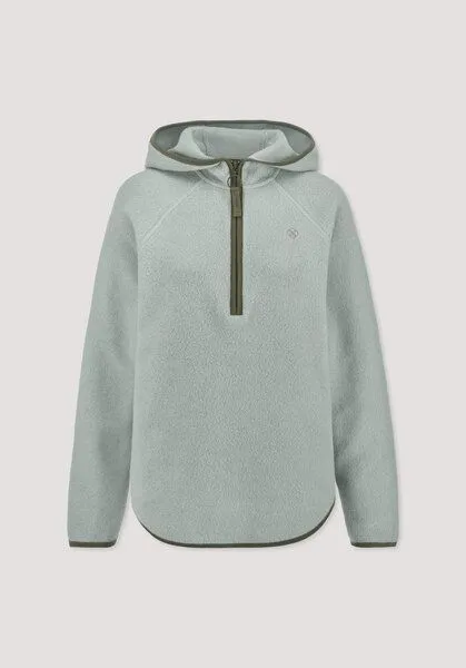 hessnatur hessnatur Fleece Hoodie Relaxed ACTIVE LIGHT aus reiner Bio-Baumwolle, Mattgrün, – Produktbild 4 von 4
