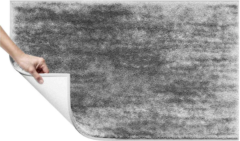 Grund Grund Badematte Elysia, Höhe 27 mm, rutschhemmend beschichtet, fußbodenheizungsgeeignet, Polyester, rechteckig, LUXURYSOFT-Flor, ultraweich & angenehm warm, 5 Jahre Garantie, Grau, – Produktbild 5 von 5
