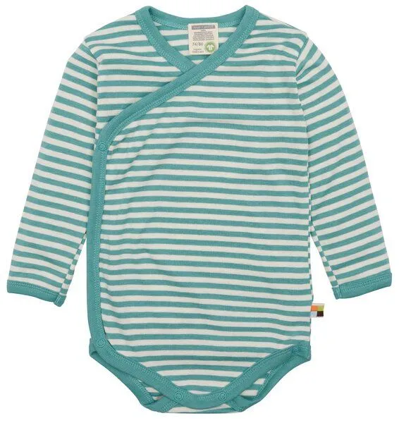 loud + proud loud + proud Babys & Kinder Wickelbody langarm, GOTS-zertifiziert, Oregano (grün), – Produktbild 1 von 2