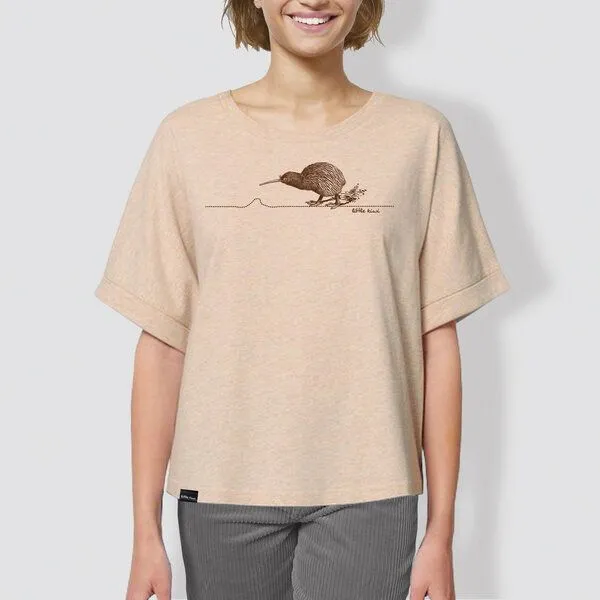little kiwi little kiwi Damen T-Shirt, "Kiwi", Beige - heather rainbow, – Produktbild 1 von 2