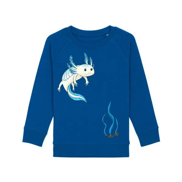 Spangeltangel Spangeltangel Kinder-Sweatshirt "Axolotl", Blau, – Produktbild 1 von 3