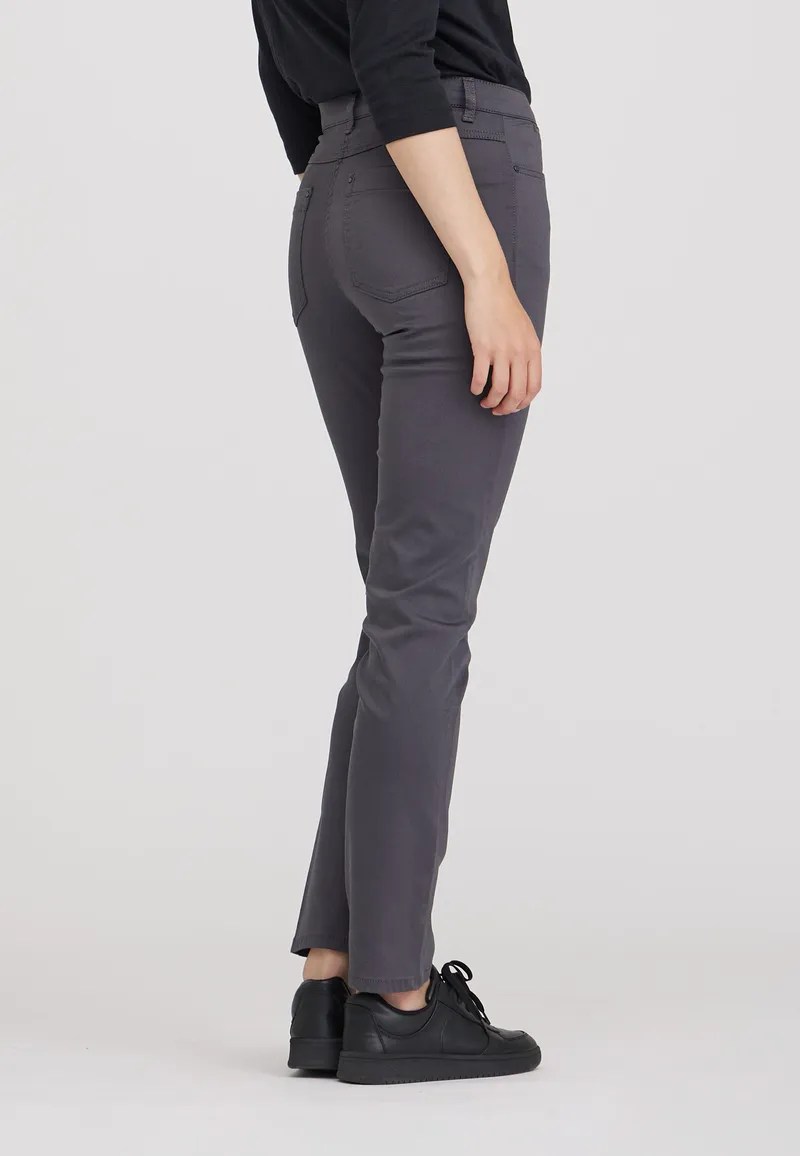 LAURIE LAURIE Damen vegan Hose Charlotte Regular Ml Anthrazitgrau, Grau, – Produktbild 1 von 1