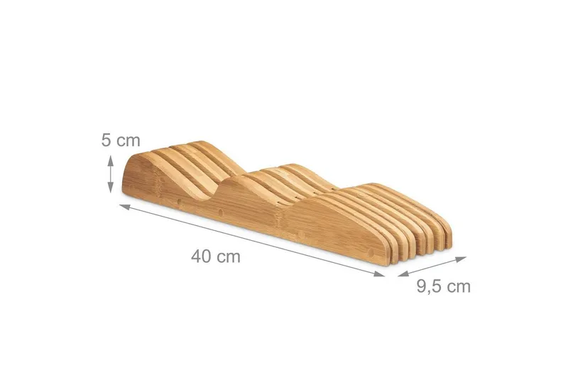 RELAXDAYS RELAXDAYS Messerblock Bambus für Schublade (1tlg), Braun, – Produktbild 4 von 5