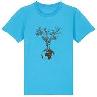 Life Tree Life-Tree Shirt aus Biobaumwolle Fairwear für Kids "Weltenbaum" in verschiedenen Farben, Bright blue, – Produktbild 1 von 1