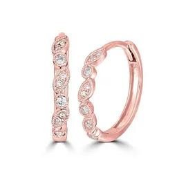 Eppi Eppi Silberne Ohrreifen mit Lab Grown Diamanten Veeti – Produktbild 1 von 1