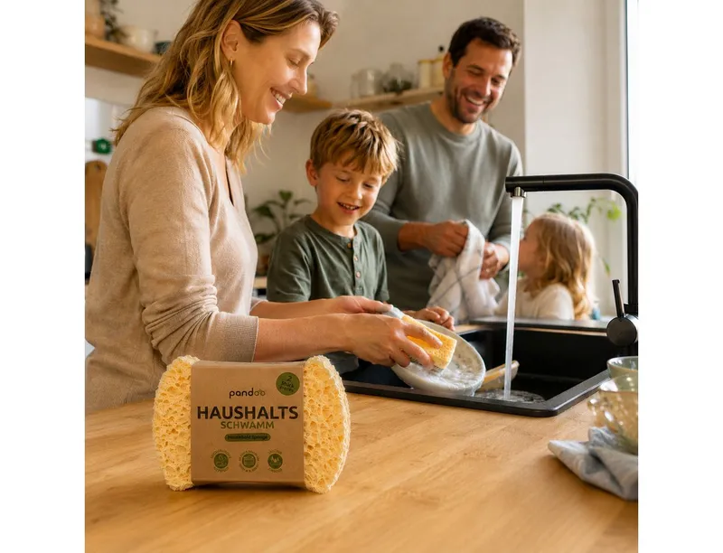 pandoo pandoo Reinigungsbürste Haushaltsschwamm, 2 Stück, (2-tlg) – Produktbild 1 von 5