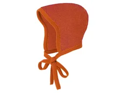 Disana Disana Baby Strickmütze Bio-Merinowolle melange orange bordeaux Gr. 1 (ca. 42-46 cm für 3-6 Mon.) – Produktbild 1 von 1