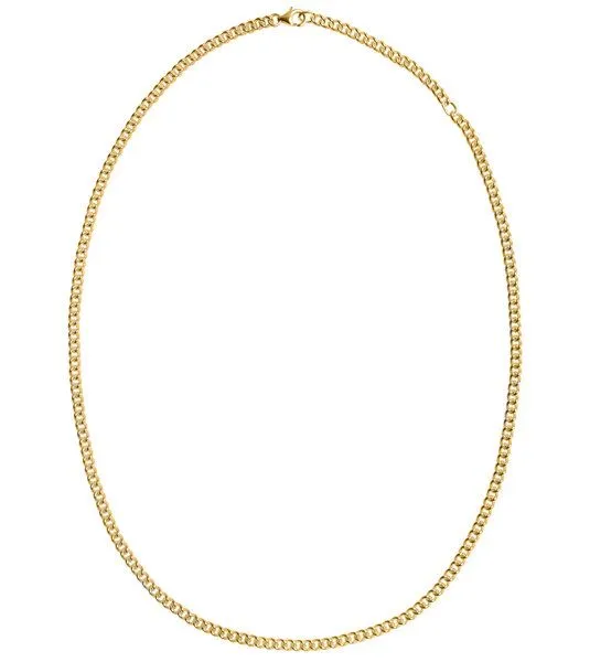macimo macimo Cuban Halskette, 50 cm vergoldet, aus recyceltem Sterlingsilber, Gold, – Produktbild 1 von 4