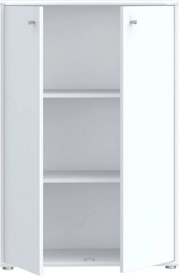 FORTE Kommode Tempra, Kommode, 2 Türen, viel Stauraum, Höhe 111,1 cm, Breite 73,7 cm, Weiß, – Produktbild 3 von 5