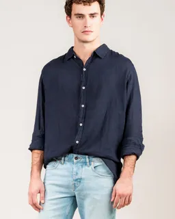 Kuyichi Kuyichi Herren vegan Hemd Milan Mitternachtsblau – Produktbild 1 von 1