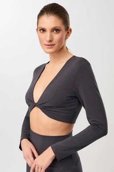 mandala Mandala Support Top Longsleeve, Onyx (grau), – Produktbild 3 von 4