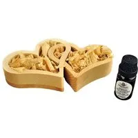 ReineNatur ReineNatur Zirbe Duo Herz-Set - Duo-Herzschale - 10ml Zirbenöl - 20g Rollenspäne – Produktbild 1 von 1