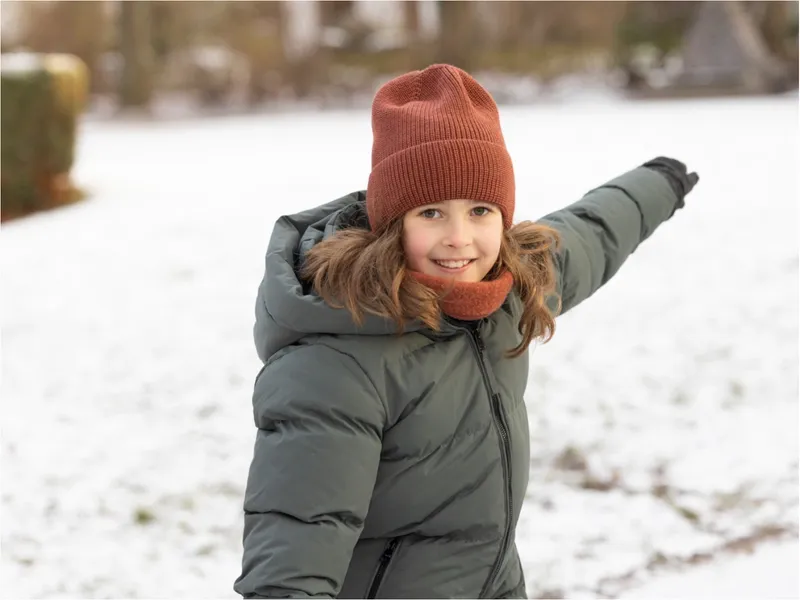 Pickapooh Pickapooh Mütze Wolle Seide Strick redwood Gr.1 (50-54cm), Rot, – Produktbild 2 von 2