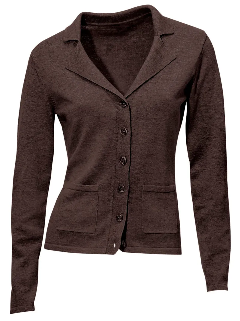 heine Feinstrickjacke schokobraun, Schokobraun, – Produktbild 2 von 2
