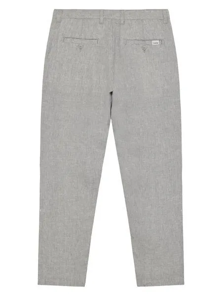 KnowledgeCotton Apparel KnowledgeCotton Apparel Leinen-Hose CHUCK, Ultimate grey - yarndyed, – Produktbild 2 von 4