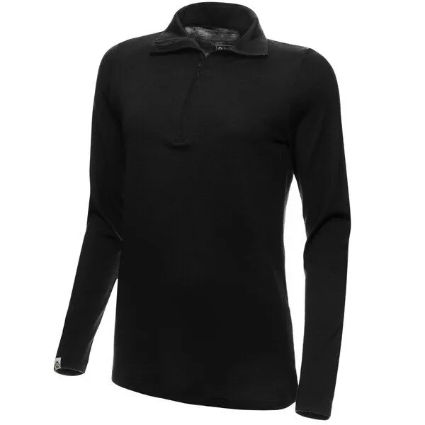 Kaipara - Merino Sportswear Kaipara - Merino Sportswear Merino Zip-Neck Regular 200 Damen, Schwarz, – Produktbild 2 von 2