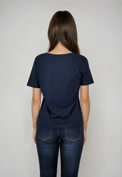 TORLAND TORLAND Damen T-Shirt SERENA, Blau (french navy), – Produktbild 3 von 3