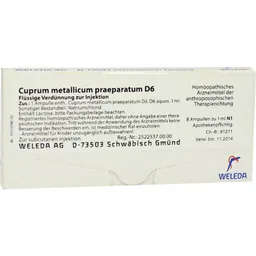 Weleda WELEDA CUPRUM METALLICUM praep.D 6 Ampullen 8X1 ml Ampullen – Produktbild 1 von 1